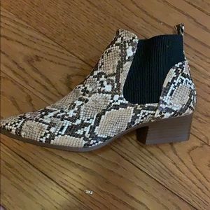 Snake skin booties